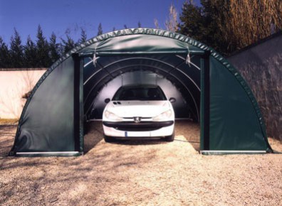 Le garage pas cher se transforme en tunnel de stockage avec bâche PVC en un clin d'oeil !